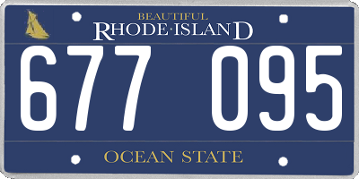 RI license plate 677095