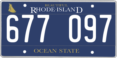RI license plate 677097