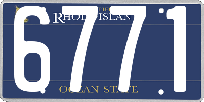 RI license plate 6771