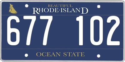 RI license plate 677102