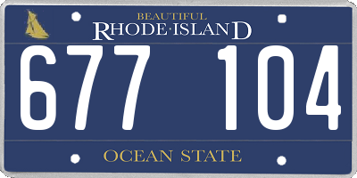 RI license plate 677104