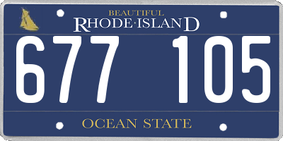 RI license plate 677105