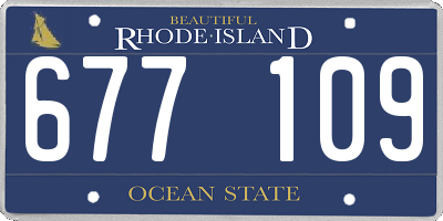 RI license plate 677109