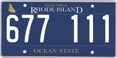 RI license plate 677111