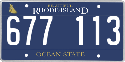RI license plate 677113