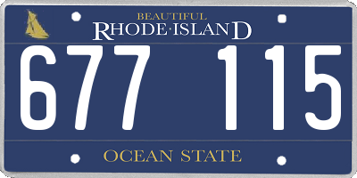 RI license plate 677115
