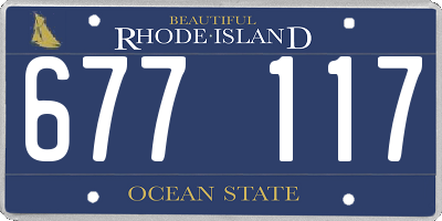 RI license plate 677117