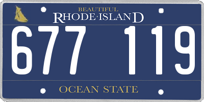 RI license plate 677119