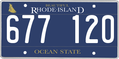 RI license plate 677120