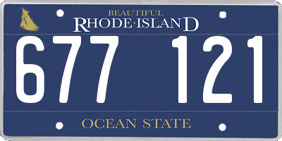 RI license plate 677121