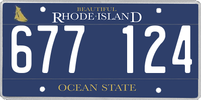 RI license plate 677124