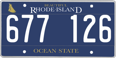 RI license plate 677126