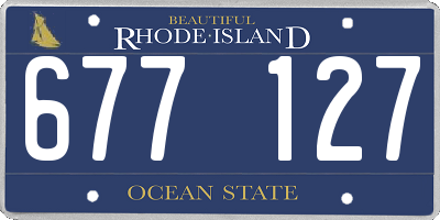 RI license plate 677127