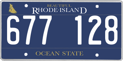 RI license plate 677128