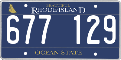 RI license plate 677129