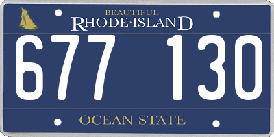 RI license plate 677130