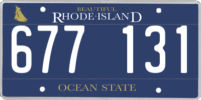 RI license plate 677131