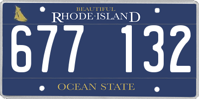 RI license plate 677132