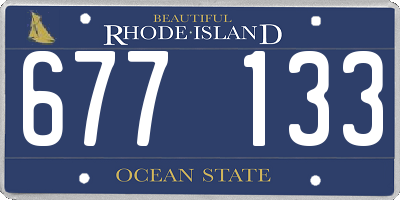 RI license plate 677133