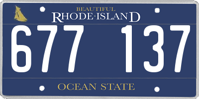 RI license plate 677137