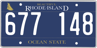RI license plate 677148