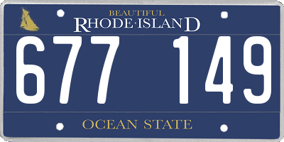 RI license plate 677149