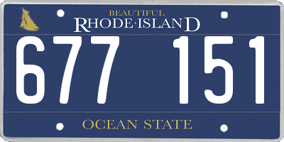 RI license plate 677151