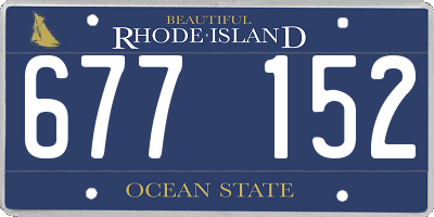 RI license plate 677152
