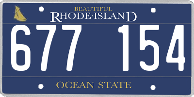 RI license plate 677154