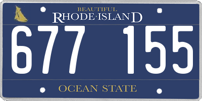 RI license plate 677155