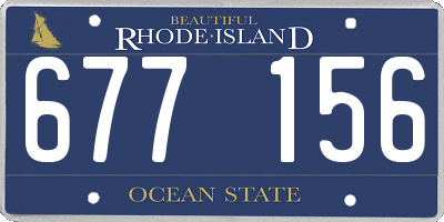 RI license plate 677156