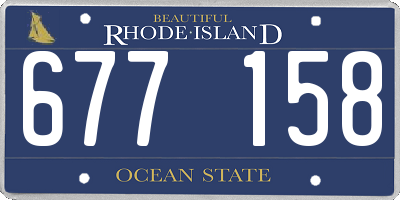 RI license plate 677158