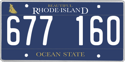 RI license plate 677160
