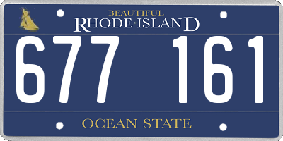RI license plate 677161