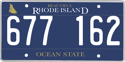 RI license plate 677162