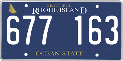 RI license plate 677163