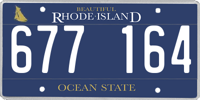 RI license plate 677164