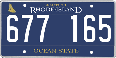 RI license plate 677165