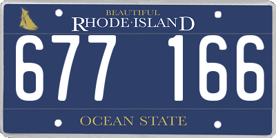 RI license plate 677166