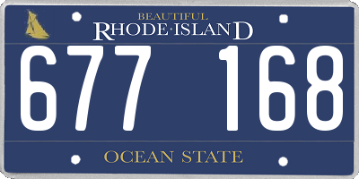 RI license plate 677168