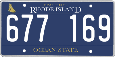 RI license plate 677169