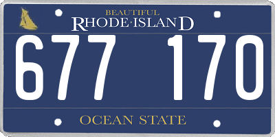 RI license plate 677170