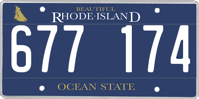 RI license plate 677174
