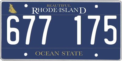 RI license plate 677175