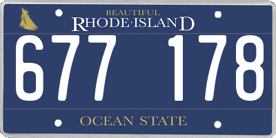 RI license plate 677178