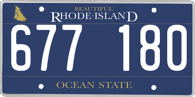 RI license plate 677180
