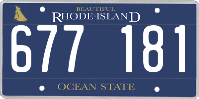RI license plate 677181