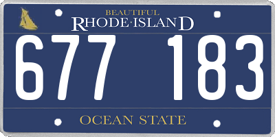 RI license plate 677183