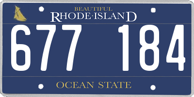RI license plate 677184