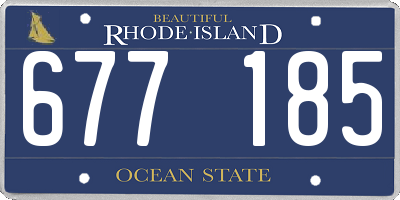 RI license plate 677185